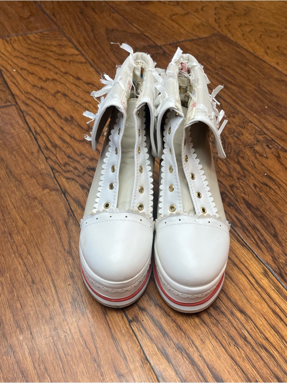 HILIB women’s cute Lolita boots cosplay brogue wedge boots
